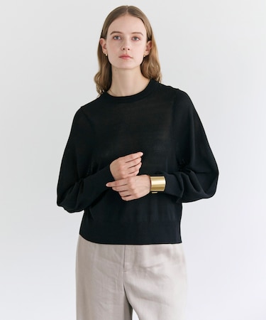 ARSENOPY / コットンドライタッチクルーネックニット