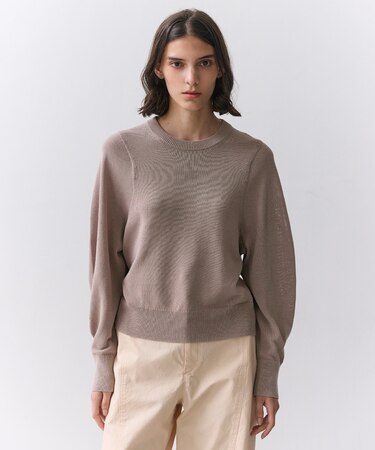 ARSENOPY / コットンドライタッチクルーネックニット