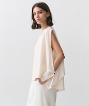 PERIDOT / 2WAYスリーブ ドレープブラウス