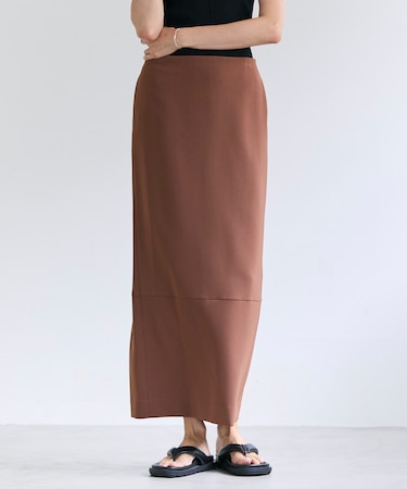 【VERY NaVY掲載】GYPSUM / シルキータッチ  Iラインロングスカート