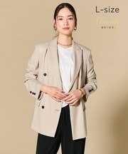 【L-size】CAROLE / リネンライク ダブルジャケット