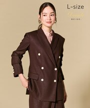 【L-size】CAROLE / リネンライク ダブルジャケット