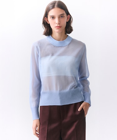 PYRRHOT / シアーコンビ バックスリットプルオーバー