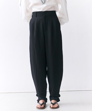 BERNARD / リネン混 ヘムタグ 2WAYパンツ