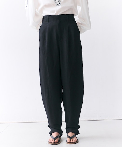 BERNARD / リネン混 ヘムタグ 2WAYパンツ