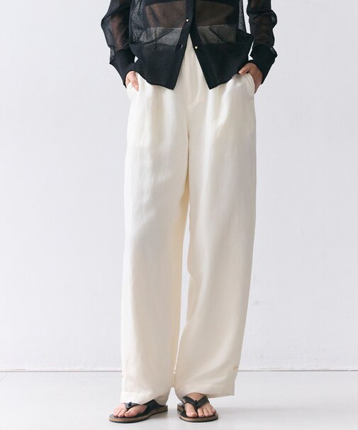 BERNARD / リネン混 ヘムタグ 2WAYパンツ