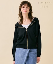 MONSTERA / ストレッチ フーデットニット