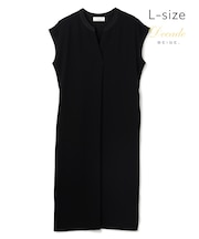 【Lsize・セットアップ対応】CINDY / 配色ネック フレンチドレス