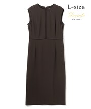 【Lsize・セットアップ対応】CINDY / 配色ライン クルーネックドレス