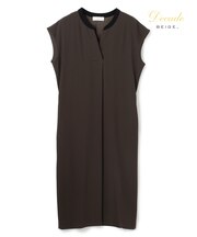 【セットアップ対応】CINDY / 配色ネック フレンチドレス