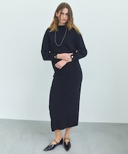 【ロングセラー】LAURA / ストレッチ Iラインニットスカート
