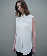 THAYER / メタル釦ノースリーブシャツ