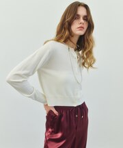MASON / シルククルーネックカーディガン