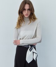 【新色追加】LA MONNAIE / カラーブロッキングタートルニット