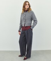 PALMER / ストライプ2タックワイドパンツ