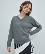 POMPE / ウールカシミヤ Vネックニット