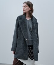 GROVE / アルパカシャギーハーフコート