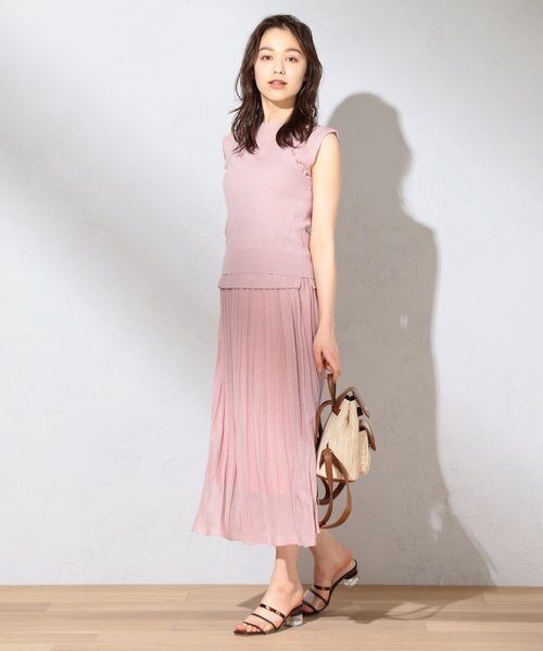 完売美人百花ニット＆スカートセットアップネイビー 1281300001564_0408.jpg