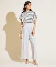 【洗える】リネンレーヨンサスペンダー パンツ