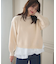【洗える】ラッフルレイヤード ニット