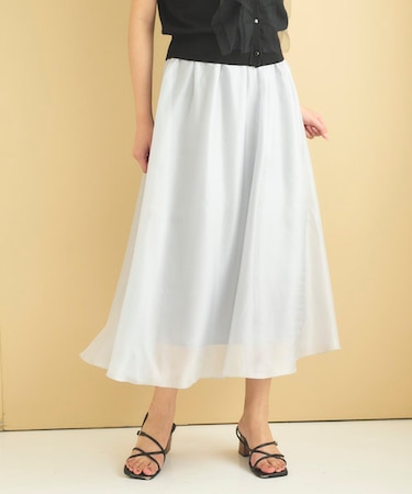 【洗える】シアーギャザーフレア スカート