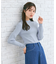 【洗える】ロゴリブ プルオーバー ニット