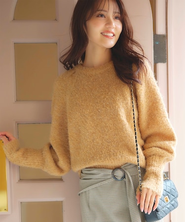 【洗える】ブークレー ラグランニット