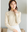 シアーフリル・ハイネックリブプルオーバー