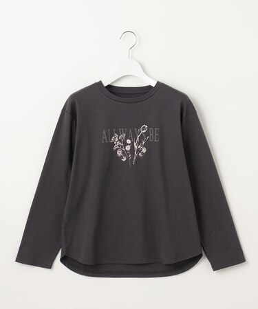 【洗える】メッセージプリント・ロングスリーブTシャツ
