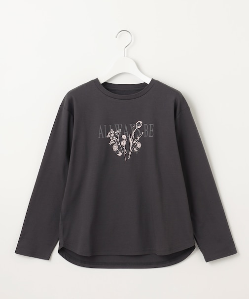 【洗える】メッセージプリント・ロングスリーブTシャツ