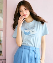 【洗える】フルーツモチーフプリント Tシャツ