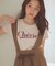 【洗える】レタードプリントコンパクト Tシャツ