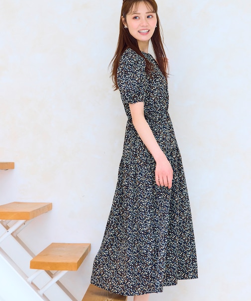 【洗える】サマープリント ワンピース