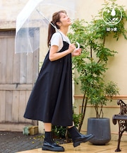 【洗える】レイヤード風 ギャザーワンピース