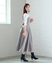 【洗える】バッグリボン ジャンパースカート