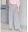 【洗える】リボンディテール セミワイドパンツ