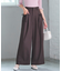 【洗える】リボンディテール セミワイドパンツ