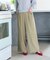 【洗える】リボンディテール セミワイドパンツ