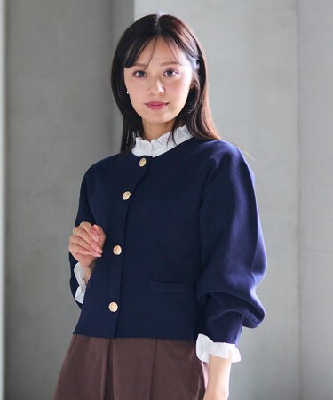 トラッドデザイン ニットジャケット