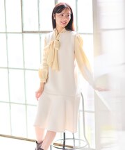 【洗える】パール付きダンボール ジャンパースカート
