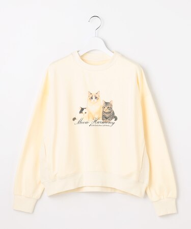 【猫カフェMOCHAコラボ】猫ちゃんプリント トレーナー