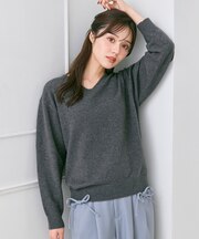 【洗える】Vネックニットプルオーバー