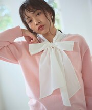 【洗える】Vネックニットプルオーバー