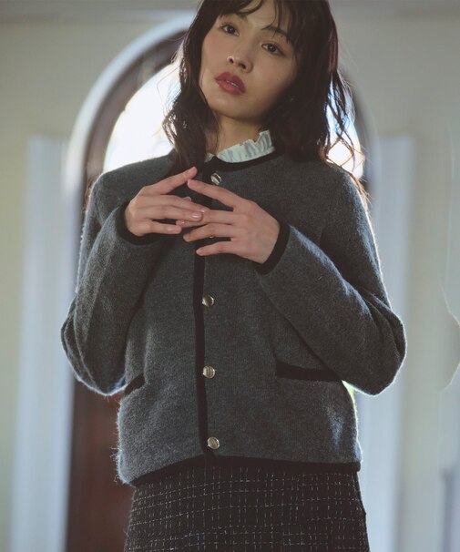 ブークレー ニット ジャケット