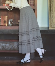 フレアギャザーチェック スカート