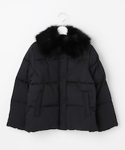 ファーカラー付き・ダウン見え中綿 ジャケット