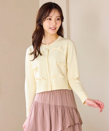 リボンディテール カーディガン