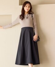 襟付きドッキング ワンピース