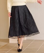 きらめきチェックフレア スカート