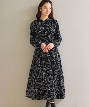 ウエストシャーリングラッフル ワンピース